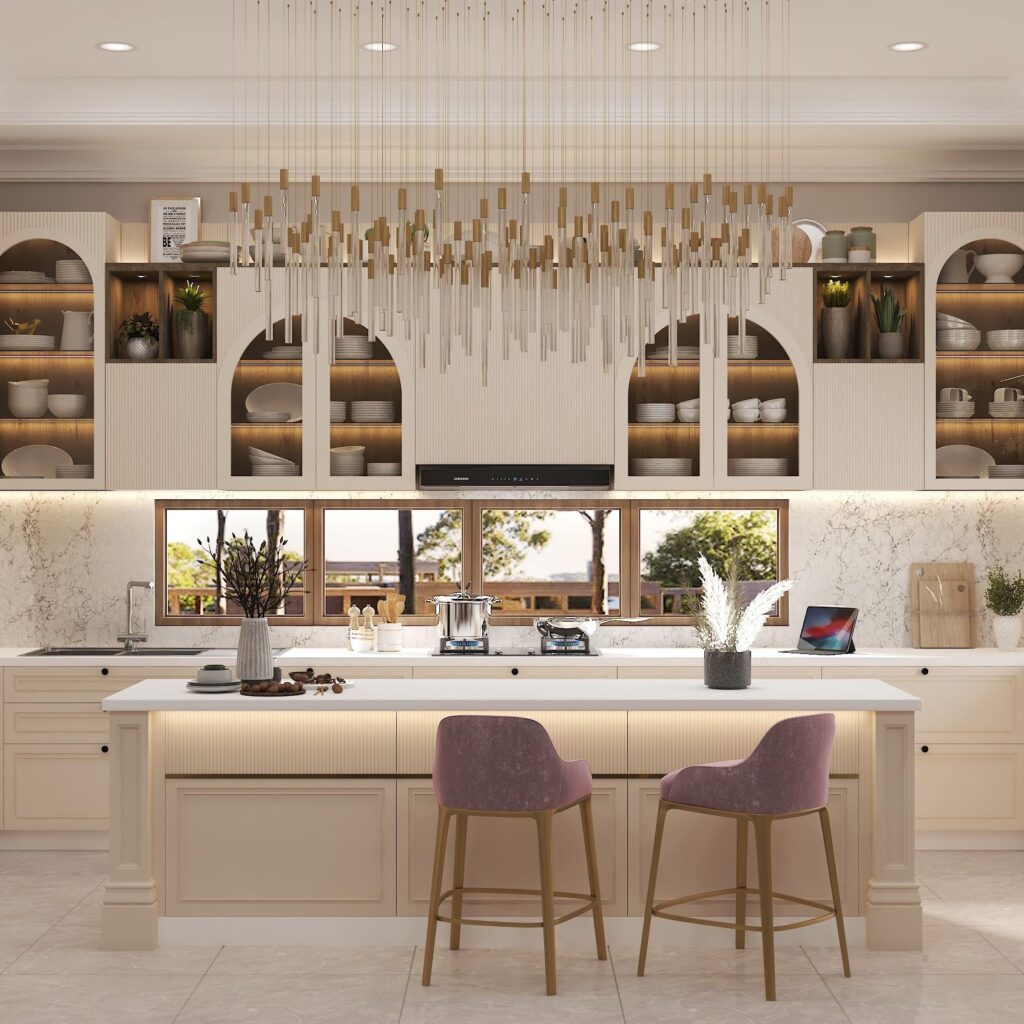 modular kitchen colour combination light theme