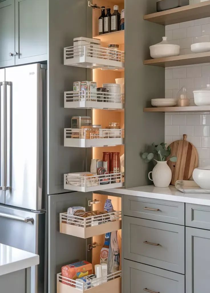 modular kitchen storage pull out drawers